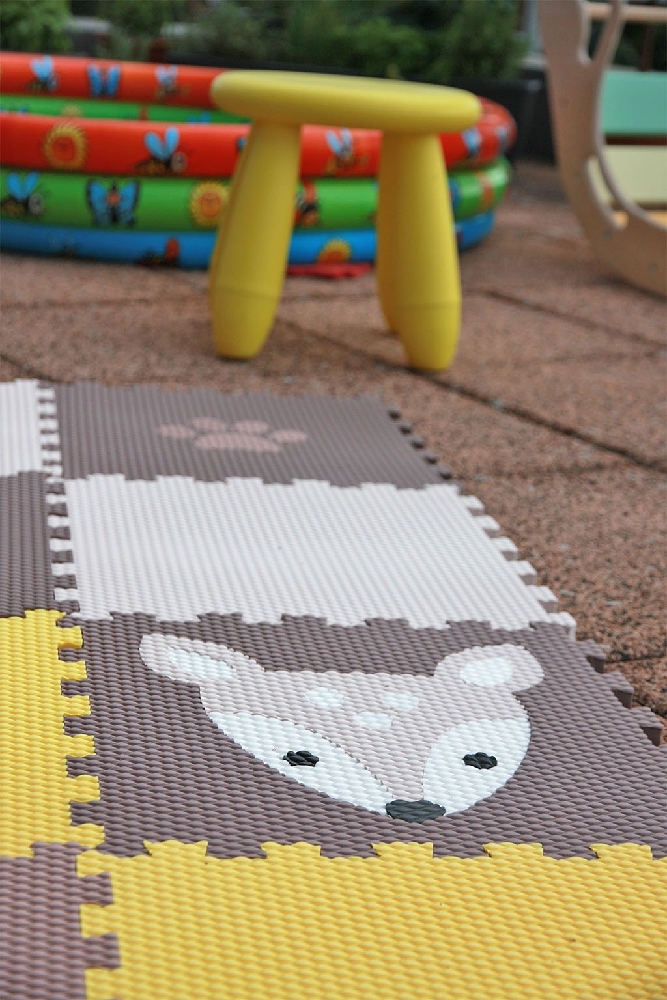 Pěnový dětský koberec - koloušci, méďa a tlapka 220198